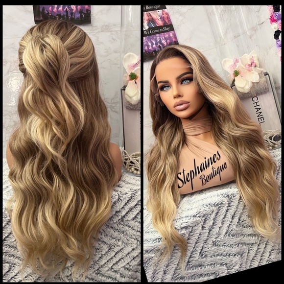 Human Hair Blended Lace Front Wig